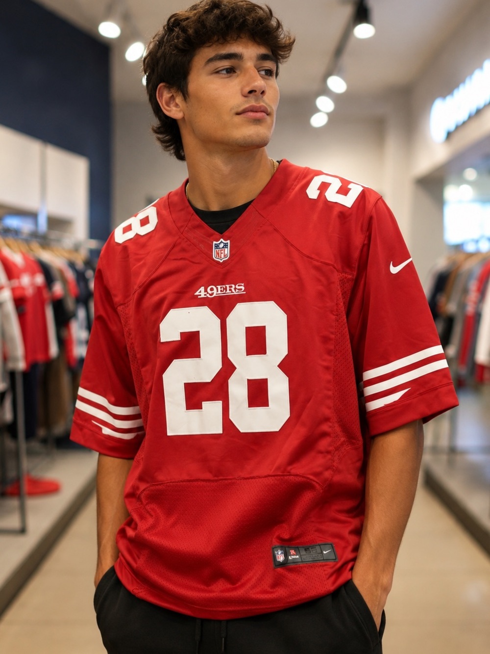 Nike Carlos Hyde San Francisco 49ers Game Jersey #28 - Scarlet Red Size 52